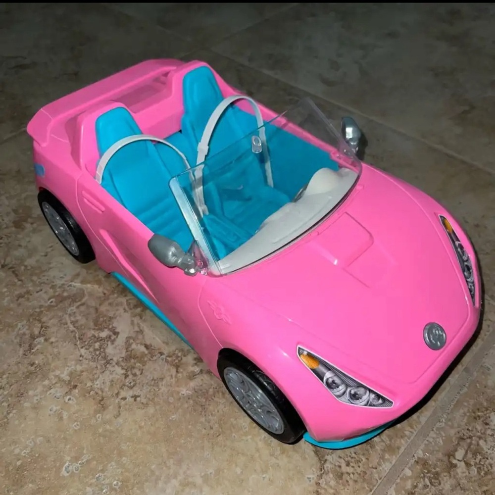Pink barbie Convertible Toy Car